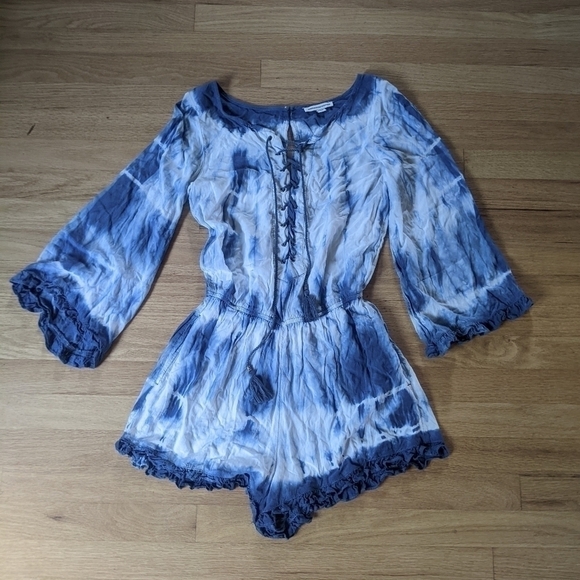 American Eagle Tie Dye Bell Sleeves Romper - Picture 2 of 9
